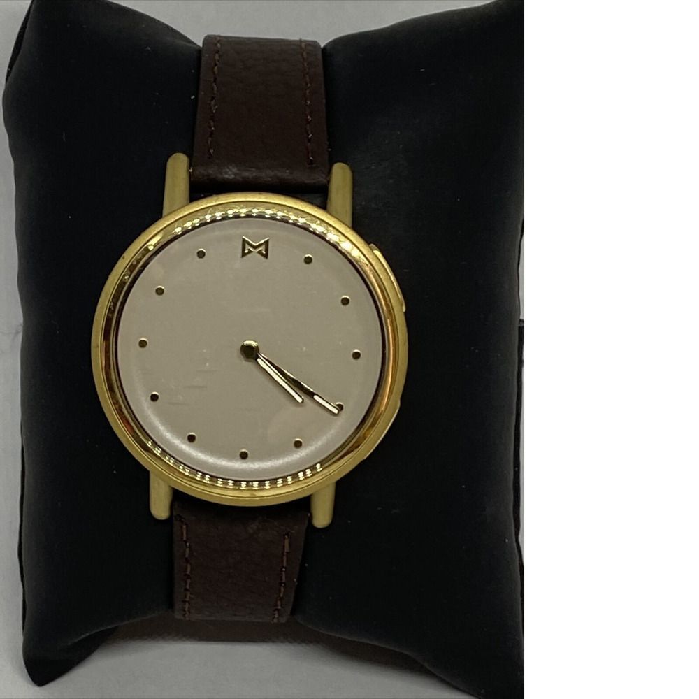 Misfit MIS5023 Women's Brown Leather Silver Analog Dial Hybrid Smart Watch XX828